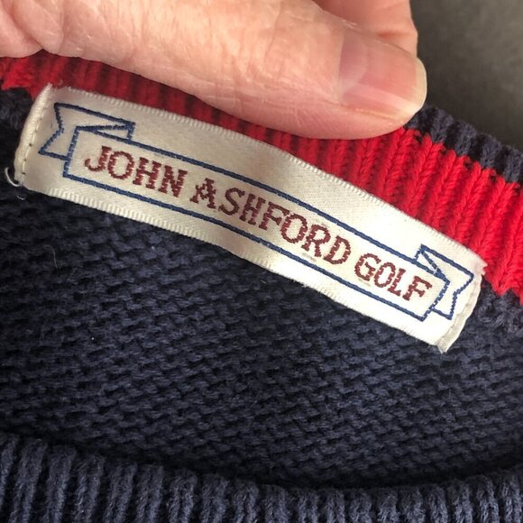 Vintage John Ashford Golf Big Image Golfing Knit Sweater - 80s 90s - Picture 3 of 12